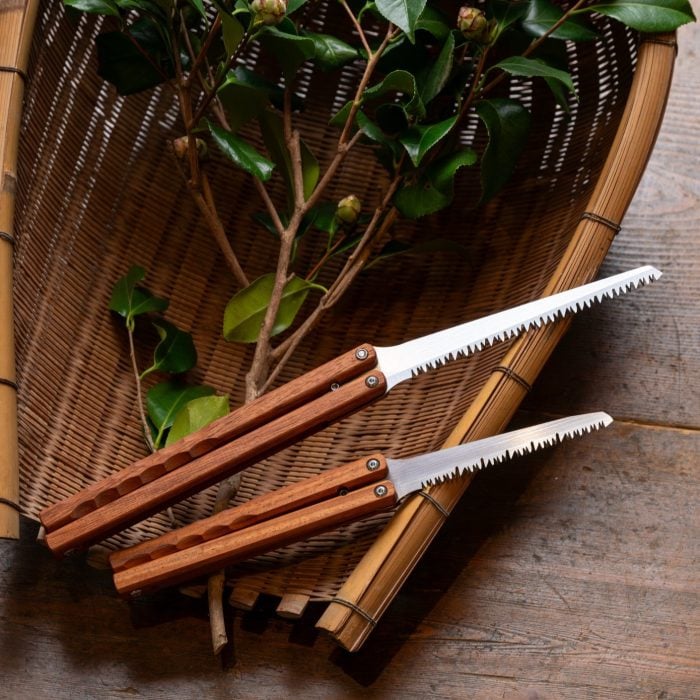 Handcrafted Compact Folding Japanese Pull Saw – Closed Blade Comparison