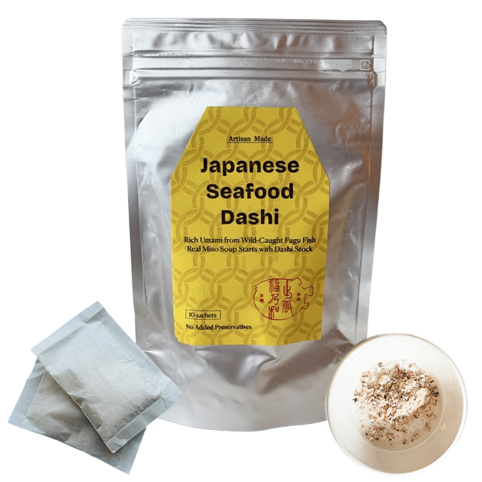 Premium Japanese Seafood Dashi, powderised dashi and dashi sachets