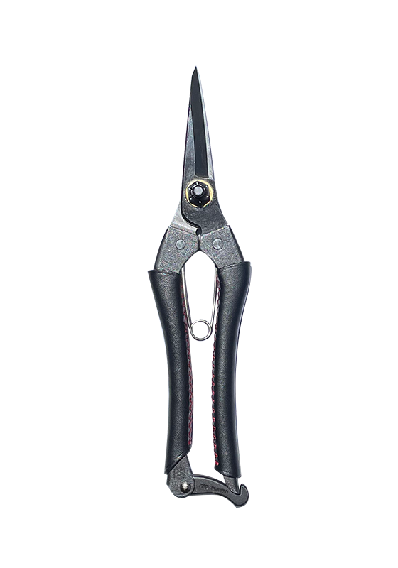 YH-3B_Kuroco-Pointed_Tip_Pruning-Scissors_200_Single-Edged_Leather_Black