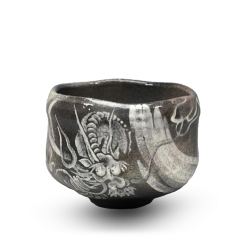 Japanese Matcha Tea Bowl Dragon