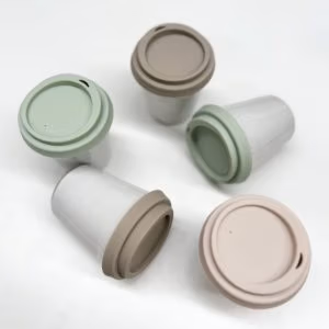 Japanese Ceramic Reusable Coffee Cup with Lid (Iwami Ware) – 210ml / 7oz