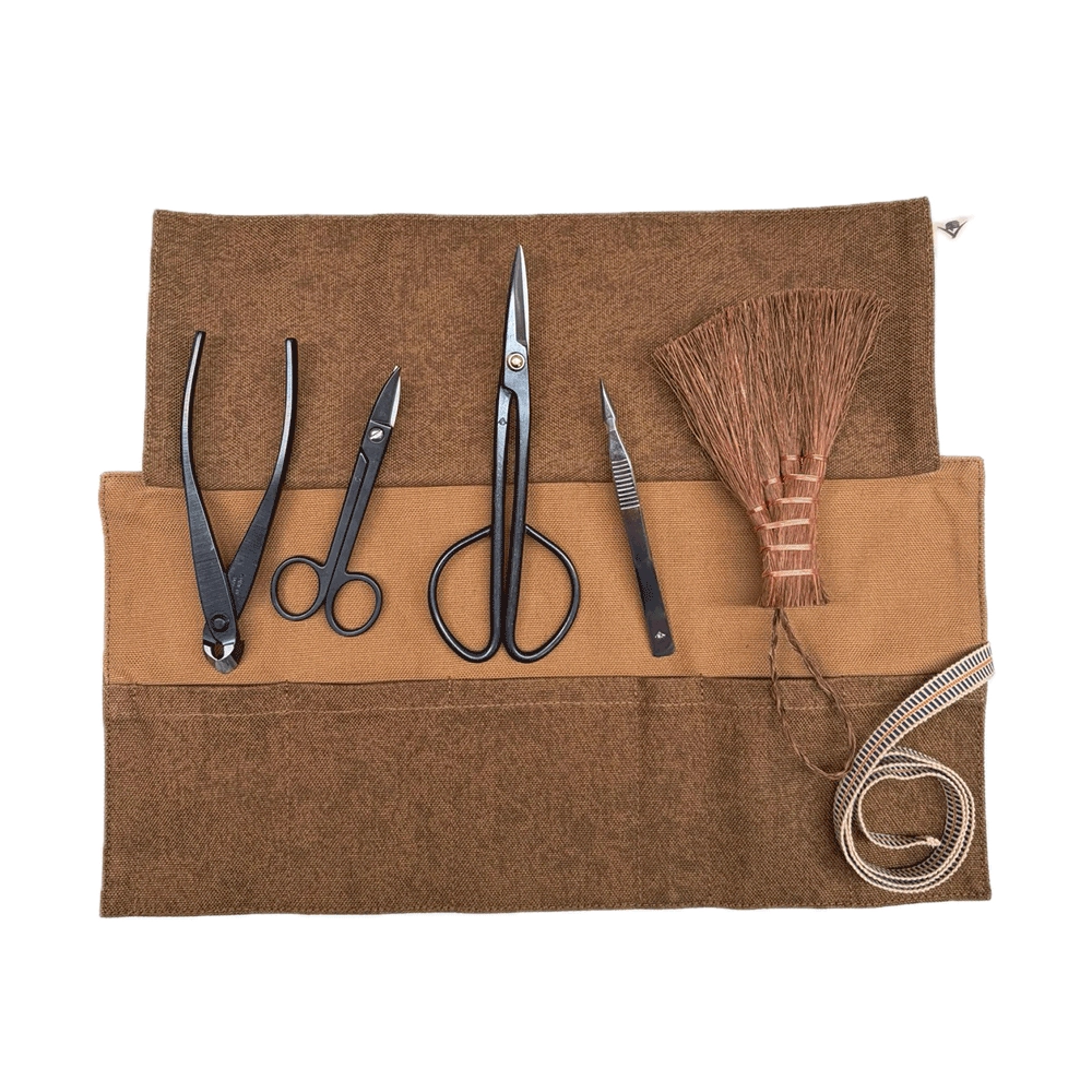 shokunin-store-original-5pc-japanese-bonsai-tool-kit-with-pouch-open